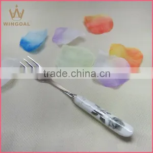 New Design Stainless Steel Fork With Ceramic Handle thumbnail-1