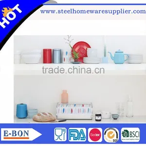 High Quality Customized Logo Style Stainless Steel Bread Bin Bread Box thumbnail-6