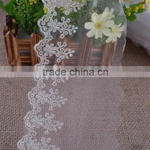 New Design Double Scallop Lace Trim and Bridal Lace Trimming Have Stock thumbnail-1