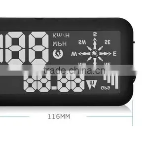 OBD II GPS Head Up Display Projector With Overspeed Warning for All Type of Cars and Vehicles thumbnail-4