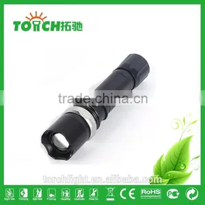 Bike Flashlight Self Defense Zoomable Super Bright for 1*18650 Cre e XPE 3W Emergency Flashlight for Night Riding thumbnail-1