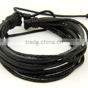Men Bracelet Leather Male Leather Bracelet Leather Charm Bracelet thumbnail-3
