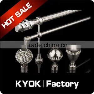 KYOK Home Decoration Iron Double Curtain Rods Wholesale , Double Curtain Rod Accessories Supplier's Choice thumbnail-1
