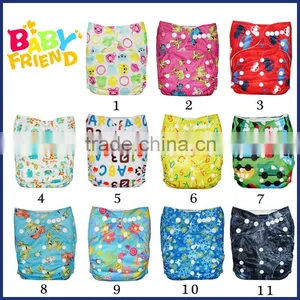 New Printed Babyfriend Diaper Wholesale Babyfriend Newborn AIO Cloth Diaper thumbnail-1