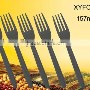 7'' Biodegradable Disposable Corn Starch Plastic Dessert Fork thumbnail-3