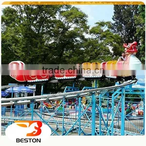 Amusement Park Rides Kids Fairground Ride Small Roller Coaster Big Green Worm Ride for Sale thumbnail-1