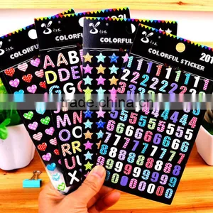 Alphabet Letter Color Epoxy Sticker/loving Heart Custom Epoxy Sticker thumbnail-1