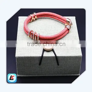 Women Best Gift Red Genuine Leather Stingray Bracelet With Rose Gold Clasp Hot Sale thumbnail-1