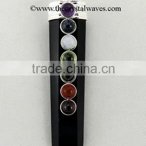 Black Obsidian Flat Pencil Chakra Pendant thumbnail-1
