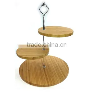Bamboo Wooden Cake Stands thumbnail-3