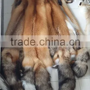 Real Silver Fur Skin / Natural Fox Fur Skin / Tanned Red Fox Fur Skin For Coat Quality Choice thumbnail-3