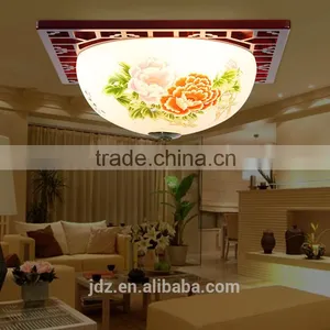 Modern Vintage Porcelain Chandelier Ceramic Wood Celling Light thumbnail-2