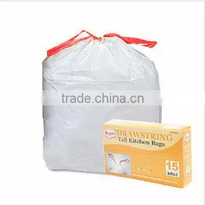 105~ 13 Gallon Drawstring White Tall Kitchen Trash Can Liner Bags Garbage Clean thumbnail-1