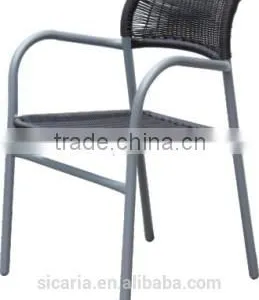 Cellular Metal PE Wicker Chair thumbnail-3