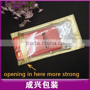 Case Packing Plastic Bags for Mobile Phones/cell Phone Back Cover Clear Plastic Zipper Bag/golden Zipper Handle Plastic Bag thumbnail-5