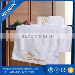 Guangzhou 16S Hotel Supplies Custom Logo Cotton Face Towels Dobby Towel thumbnail-1
