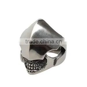 Vintage Men's Ring Decoration Carved Skull Titanium Steel Stainless Steel thumbnail-3