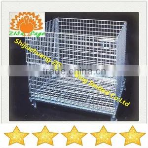 High Quality Folding Steel Wire Storage Cage Hot Sale thumbnail-1