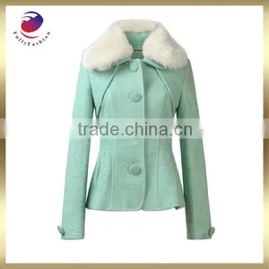 Korea Women Winter Coat White Collar Fashion New Style thumbnail-1