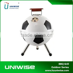 12'' Soccer Ball Mini Charcoal Bbq Grills for Outdoor/garden Cookware thumbnail-1
