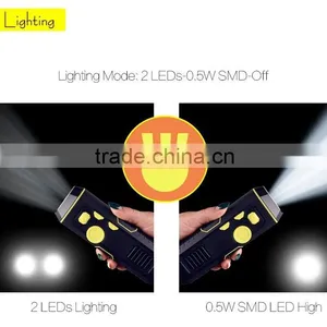 2016 New Arrival Easy Operation Rechargeable Radio Hand Crank AM/FM Radio With Emergency LED Flashlight Torch for Outdoor thumbnail-5