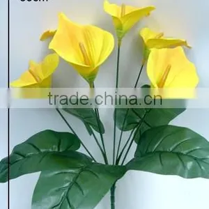 Newest H33cm Yellow Silk Flowers Artificial Calla Lily thumbnail-2
