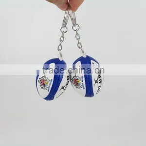 Promotion Cheap Cute Rugby Ball Keychain,2016 Promotional pu Mini Rugby Ball Stress Ball Keychain thumbnail-5