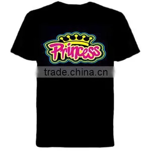 Light Up Down el Music T-shirt With 4pcs AAA Battery Inverter Dropshipping thumbnail-1