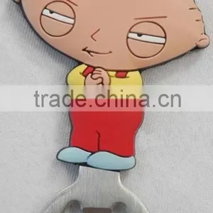OEM Lovely Rabbit Shaped PVC Bottle Opener Keyring thumbnail-4