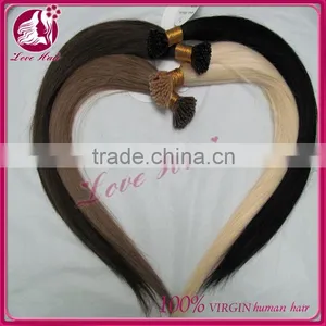 Top AAAAAA Grade Virgin Brazilian Hair Straight Hair I-TIP Hair thumbnail-1