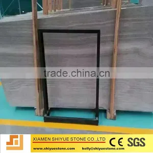 Grey Wooded Marble Slab Supplier 12"*24"*3/8" thumbnail-1