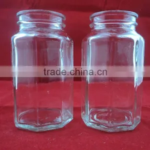 Clear Empty Corked 150ml Octagonal Glass Jars thumbnail-1