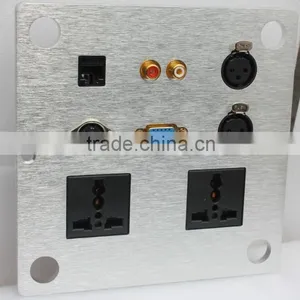 Aluminium European Wall Socket and Switch for Conference Room thumbnail-1