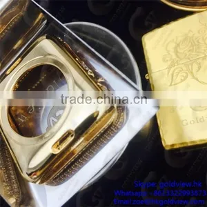18k Gold Plating Housing for Apple Watch Gold Body for Apple Watch Crystal Customized Housing thumbnail-1