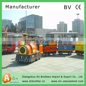Kids Favourite !!! Entertainment Kids Ride Fun Train Amusement Park Trains ,amusement Trackless Train thumbnail-1