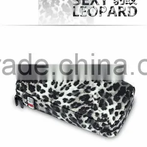 64 Capacity Snow Leopard Grain PU Leather Cover CD DVD Bag CD DVD Storage Bag CD-ROM Package Car Disc Package thumbnail-3