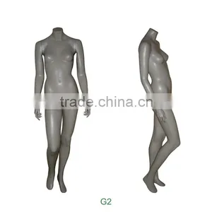 Fashion Display Female Headless Plastic Manikin/dummy Sale Glossy Silver Female Manikins thumbnail-1