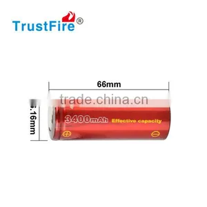 2014 TrustFire Deep Cycle Batteries 3.7v 3400mah New Style IMR 26650 High Drain Rechargeable Battery Unprotected FLAT Top thumbnail-1