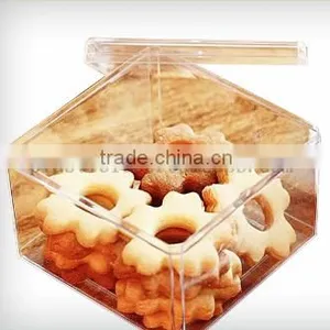 CH9560 Food Grade Clear PS Plastic Cookies Container Cookies Box thumbnail-1