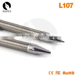 KKPEN Stainless Steel Metal Silver Mesh Ballpoint Pen thumbnail-4