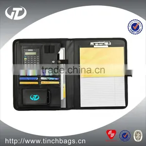 Custom Cheaper Price Leather Folder, A4 Leather Portfolio / File Folder thumbnail-1