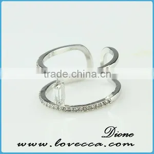 LATEST FASHION Ladies Finger New Design White Gold Finger Ring thumbnail-2