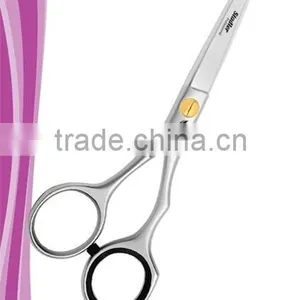 Cobalt Hair Styling Shear 5 Inch Removable Finger Rest Gold Screw Tension Dial Mirror Finish thumbnail-1