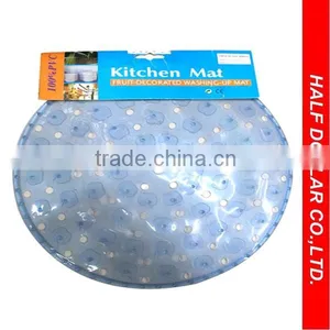 100% PVC Round Kitchen Washing-up/Anti-slip Mat For One Dollar Item, Kitchenware thumbnail-1