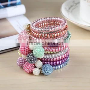 New Style Fine Elastic Hair Band With Ball thumbnail-4