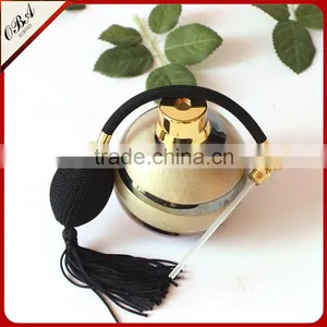Handmade Luxury European Style Creative Air Bag Golden Glass Perfume Bottle,Round Empty Gasbag Spray Glass Bottle 100ml thumbnail-3