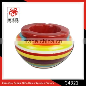 Ashtray Ceramic Hand Painted Design SmokLess Ashtray thumbnail-1
