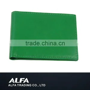 2012 Fashion Man Green Leather Wallet thumbnail-1