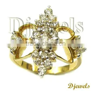 Designer Wedding Diamond Ring 14K Ladies Diamond Ring Woman Diamond Ring thumbnail-1