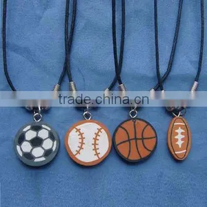 Personalized Soccer Letter Hand Stamped Charm Necklace,fashion Inspired Sports Necklace thumbnail-1